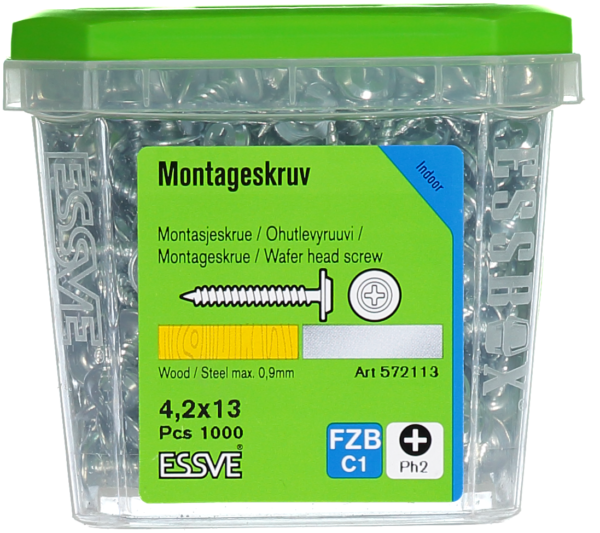 Montažiniai 4.2x13 ZINC 1000vnt