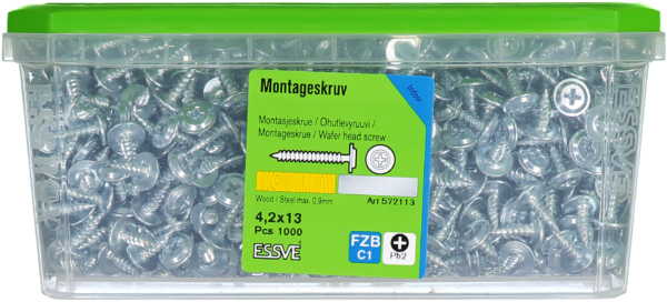 Montažiniai 4.2x13 ZINC 1000vnt