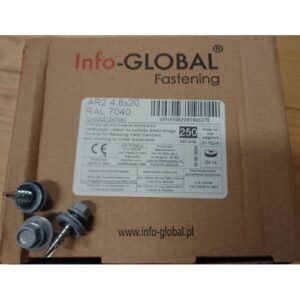Stogo sraigtai 4,8×20 mm RAL 7040, 250 vnt.